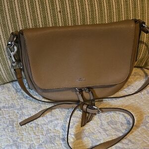 Vince Camuto Beige Leather Crossbody Bag